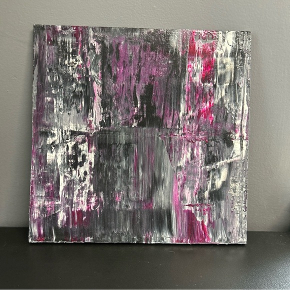 Original Abstract Painting On Reclaimed Wood 12” X 12 “ X 1” Getting Through It - Picture 1 of 16
